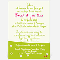 Verso du faire-part