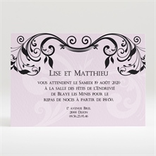 Carton d'invitation mariage réf. N12096