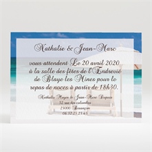 Carton d'invitation mariage réf. N120102