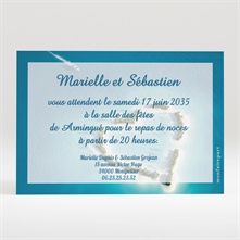 Carton d'invitation mariage réf. N120100