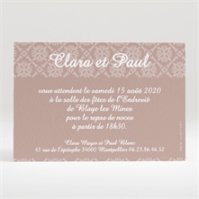 Carton d'invitation mariage réf. N120120