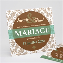 Faire-part mariage réf. N31118