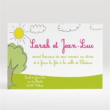 Carton d'invitation mariage