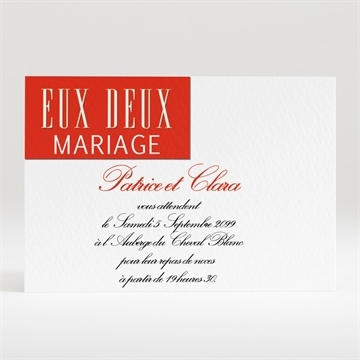 Carton d'invitation mariage