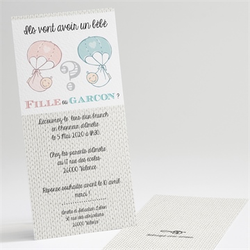 invitation baby shower francais