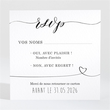 Carton Réponse Mariage Dis Moi Oui! - Monfairepart.com