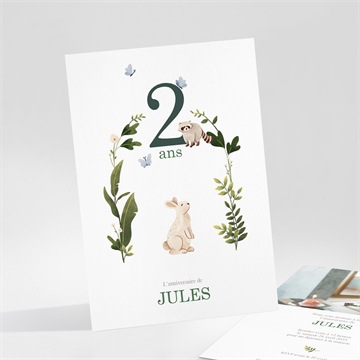 La Fête de la Forêt - Carte Illustrée Invitation Anniversaire – Le