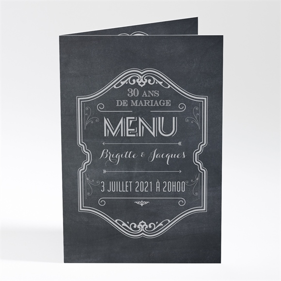 Menu Anniversaire De Mariage Tendance Et Original Photo Monfairepart Com