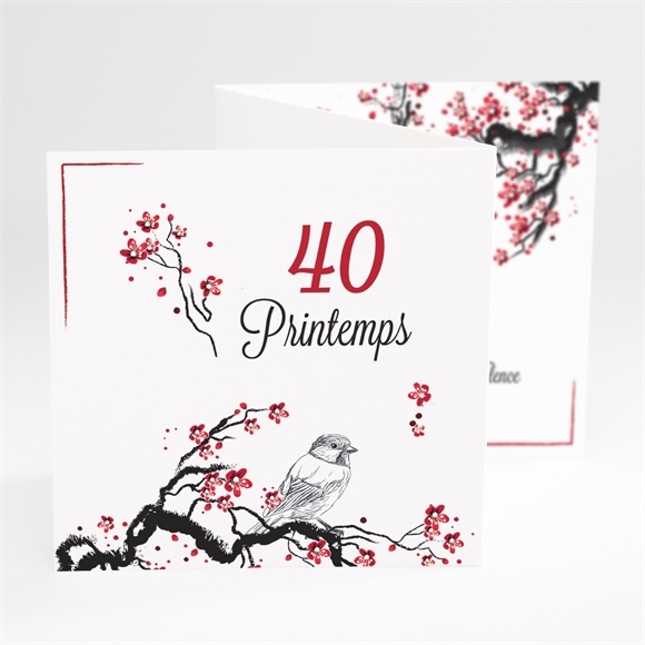 Invitation Anniversaire 40 Printemps Monfairepart Com