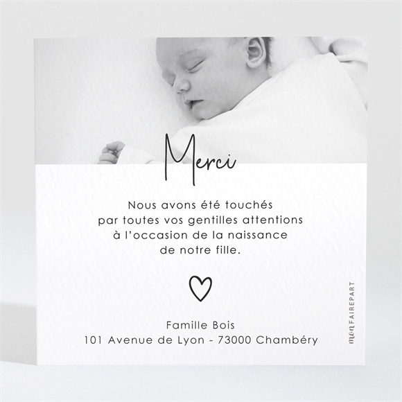 Remerciement naissance Hello Baby  monFairePart.com